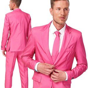 Men's PINK  Suitmeister slim fit 2 pc suit/costume